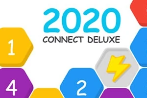 Renkli altıgenlerin üzerinde sayılar ve bir yıldırım simgesi bulunan 2020 Connect Deluxe yazısı