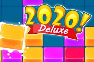 Renkli bloklardan oluşan bir arka plan üzerinde 2020 Deluxe yazısı