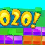 Renkli blokların üstünde büyük sarı 2020!