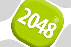 Yeşil arka plan üzerinde büyük beyaz rakamlarla 2048 yazısı