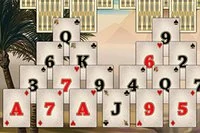 Antik Mısırda eğlenceli Tripeaks Solitaire oyunu