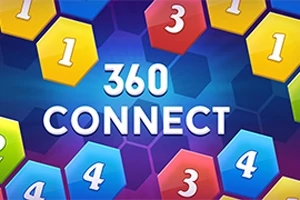 Renkli altıgenler ve ortada 360 CONNECT yazısı