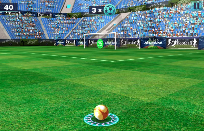 Kaydır ve bu harika 3D futbol oyununda serbest vuruş becerilerini göster