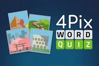 4 resmin ortak noktasını bulmaya çalışın. 4 Pix Word Quiz oyunu için