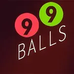 Kırmızı ve yeşil daire içinde iki adet 9 rakamı ile beyaz harflerle yazılmış BALLS kelimesi