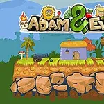 Tropik bir ortamda ev, bitkiler, ve büyük bir böceğin olduğu renkli bir çizim