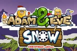 Adam ve Evenin Noel temalı kar edisyonu kapak resmi, karla kaplı dağlar ve ağaçlar önünde yer alıyor