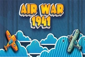Mavi fon üzerinde bulutların arasında iki uçak ve üstte Air War 1941 yazısı