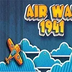 Mavi fon üzerinde bulutların arasında iki uçak ve üstte Air War 1941 yazısı