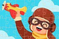 Uçak bulmacası eğlenceli bir online oyun