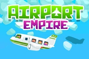 Gökyüzünde küçük bir uçak ve Airport Empire yazısı