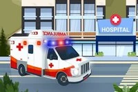 Ambulans Şoförü, şehirde bir ambulansı kontrol ettiğiniz eğlenceli bir