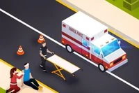 Ambulance Simulator, yukarıdan görünümle eğlenceli bir simülasyon oyunu