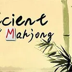 Sarı bir arka plan üzerinde Ancient Mahjong yazısı ve bambu yaprakları