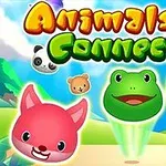 Renkli hayvan figürlerinin yer aldığı, Animals Connect 3 metninin bulunduğu bir görsel