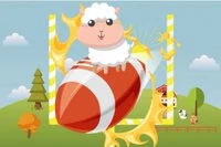 Hayvanları fırlatarak rugby oynayıp gol atma