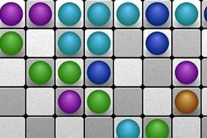 Arcade Lines Deluxe Renkli toplarla dolu kareli bir ızgara deseni