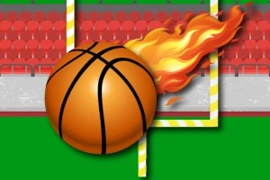 Sahada kale direğine çarpmış alevli bir basketbol topu