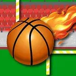 Sahada kale direğine çarpmış alevli bir basketbol topu