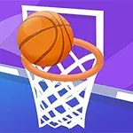 Basketbol topu, potanın içinden geçerken görüntüleniyor