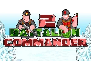 İki karikatür asker ve büyük harflerle Battalion Commander 2 yazısı