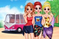 Bu sevimli oyun Besties Yaz Tatilinde, Besties eğlenceli bir yaz tatili
