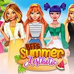 Altı stil sahibi kadın karakterin renkli yaz kıyafetleri içinde tropikal bir arka planda yer aldığı bir görsel