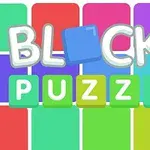 Renkli blokların ve Blocks Puzzle yazısının bulunduğu grafik tasarım