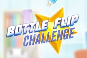 Renkli bir arka plan ve ortasında büyük, sarı bir yıldız üzerinde BOTTLE FLIP CHALLENGE yazısı