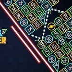 Neon renkli sayılar ve bloklar ile sol tarafta büyük renkli yazıyla Brick Breaker Endless ifadesi yer alıyor