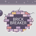 Renkli tuğlaların arasında Brick Breaker yazısı ve sağdan yaklaşan bir top