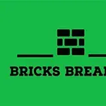 Yeşil zemin üzerine siyah tuğla blok ve altında Bricks Breaker yazısı