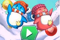 Penguenlere aynı renkteki baloncukları vurmada yardım et