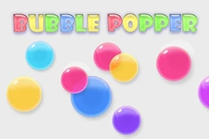 Renkli baloncukların arka planda Bubble Popper başlığıyla yer aldığı grafik