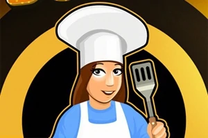 Beyaz şef şapkası takan kadın, elinde spatula tutarken gülümsüyor