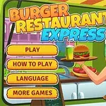 Sarışın bir kadın, elinde hamburger ve içecek tepsisi tutarken, arka planda burger restoranı menüsüyle birlikte görülüyor