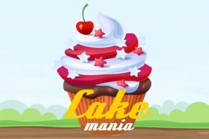 Üzerinde kırmızı-beyaz kremalı, yıldız şekilli şekerler ve kiraz bulunan bir cupcake illüstrasyonu