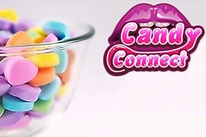 Cam bir kasede çeşitli renklerde kalp şeklinde şekerler ve yanında renkli bir yazı