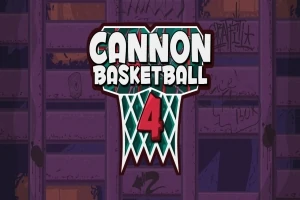 Yeşil ve beyaz bir basketbol potasının üzerinde Cannon Basketball 4 yazısı bulunan bir grafik
