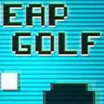 Mavi çizgili arka plan üzerinde büyük pikselli bir el imleci ve CHEAP GOLF yazısı