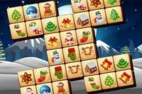 Xmas temalı basitleştirilmiş klasik Mahjong oyunu