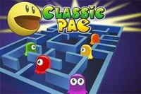Klasik Pacman: Tüm sarı noktaları ye, hayaletlerden kaç.