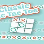 Classic Tic Tac Toe metni ve kareli bir ızgarada X ve O sembolleri