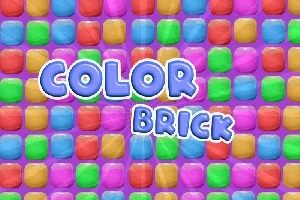 Renkli, parlak taşlarla dolu ve ortasında COLOR BRICK yazılı bir arka plan