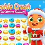 Noel temalı bir oyun ekranı, Noel Baba kostümlü bir karakter, yanında dev bir çam ağacı ve hediye paketleri
