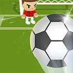 Kale önünde duran oyuncunun karşısına hızla gelen büyük bir futbol topu