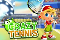 Çizgi film tenis oyununda, oyuncuların dinamik, animasyonlu kortta
