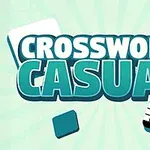 Yeşil bir arka plan üzerinde Crossword Casual yazısı ve bir bulmaca görseli
