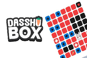 Dassho Box yazısı ve renkli karelerle dolu bir ızgara bulunan grafik