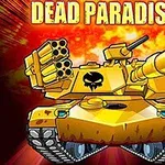 Sarı bir tankın önünde Dead Paradise 3 yazısıyla patlama arka planı